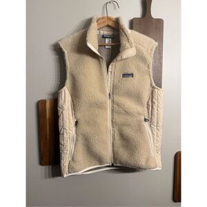 Patagonia Natural Retro-X Full Zip High Pile Fleece Sherpa Classic Vest Large